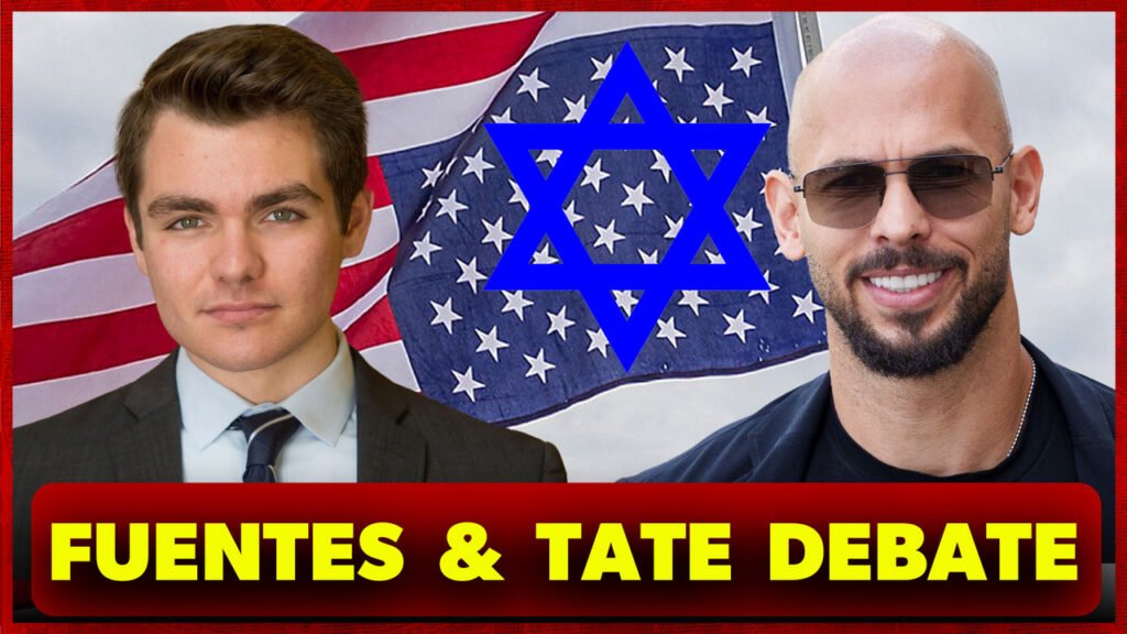 Nick Fuentes (izq) Andrew Tate (der)